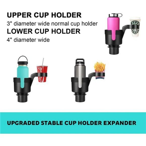 Car Cup Holder Expander for Upgraded Dual Cup Holder - Picture 12 of 12